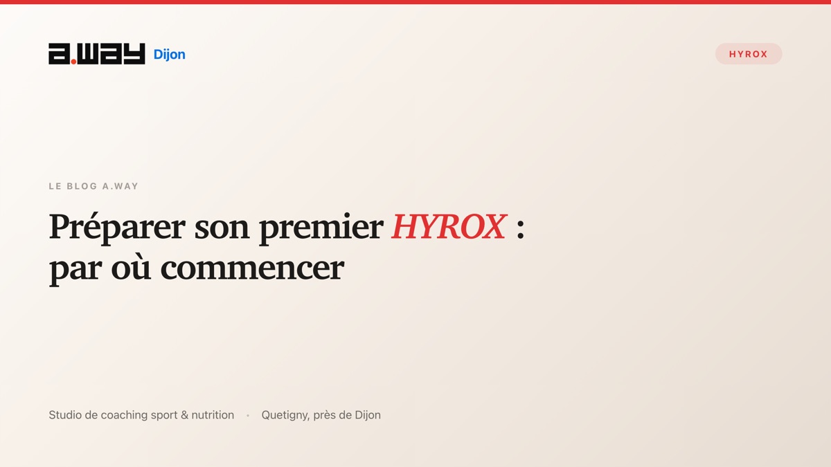 Athlète en préparation HYROX au studio A.WAY à Quetigny, près de Dijon.