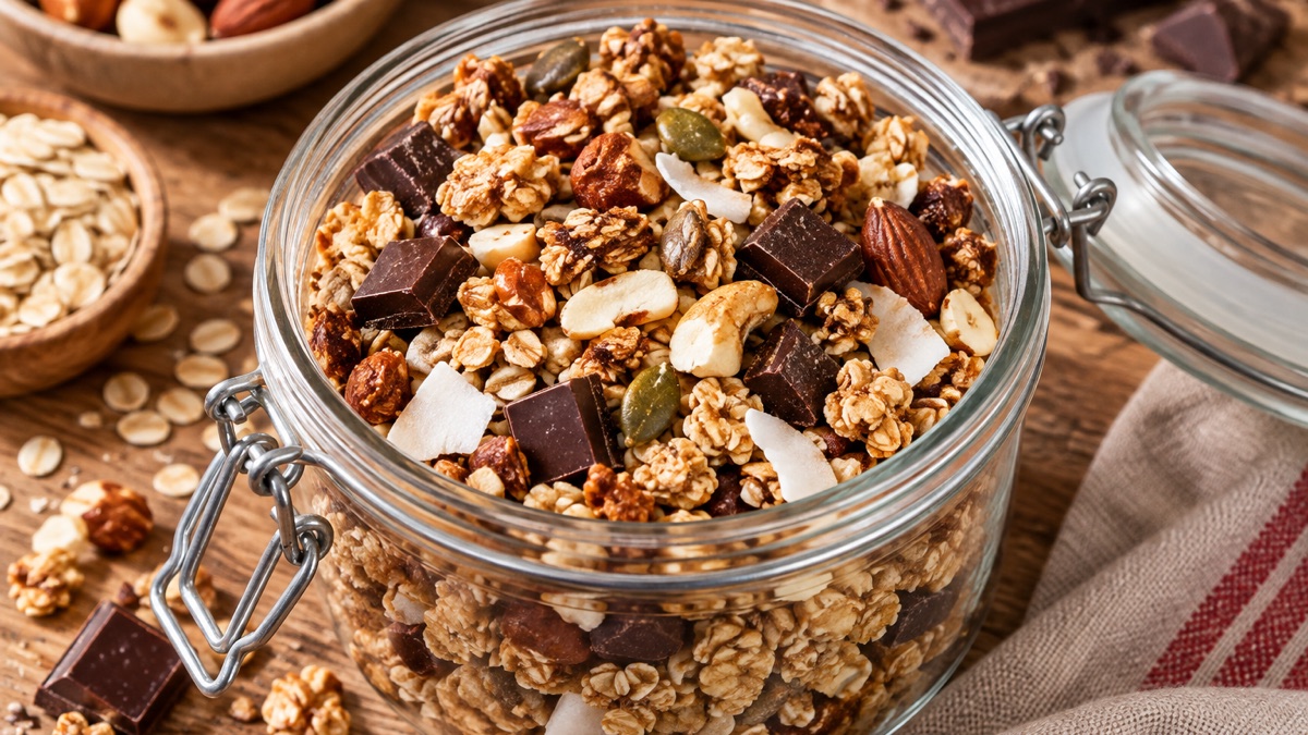 Céréales façon Granola Protéiné, recette du pôle santé A.WAY à Quetigny près de Dijon.
