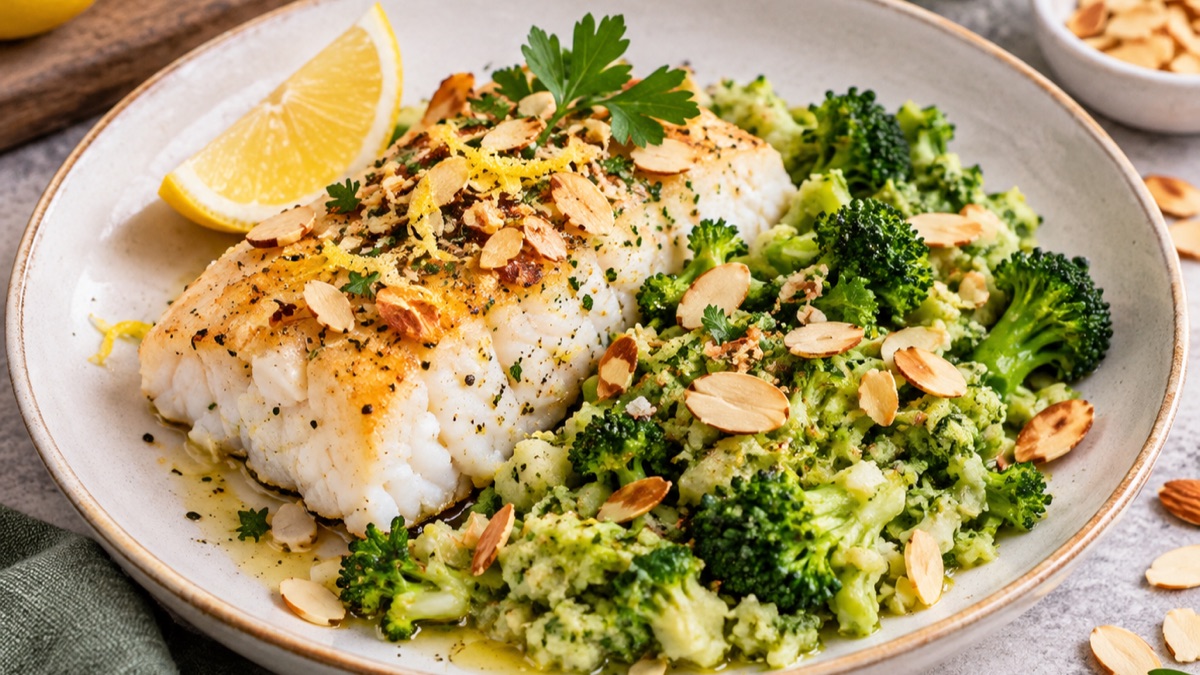 Colin Poêlé, Écrasé de Brocoli aux Amandes, recette du pôle santé A.WAY à Quetigny près de Dijon.