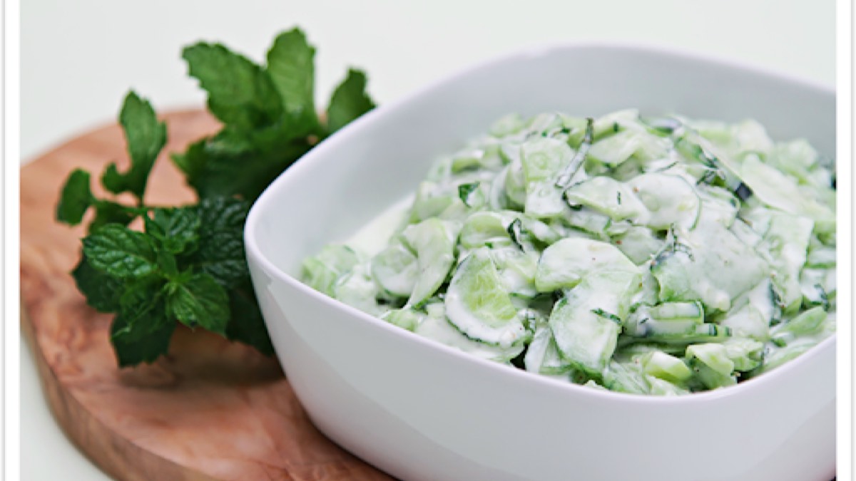 Concombre à la Menthe, recette du pôle santé A.WAY à Quetigny près de Dijon.