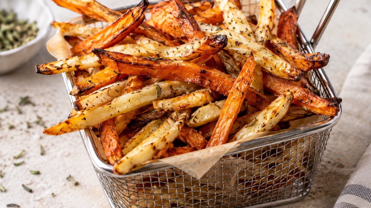 Frite de Patate Douce & Céleri, recette du pôle santé A.WAY à Quetigny près de Dijon.