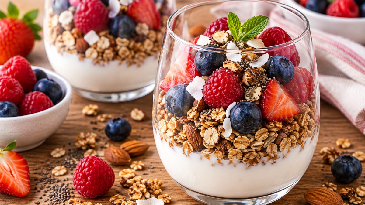 Granola aux Fruits Rouges, recette du pôle santé A.WAY à Quetigny près de Dijon.