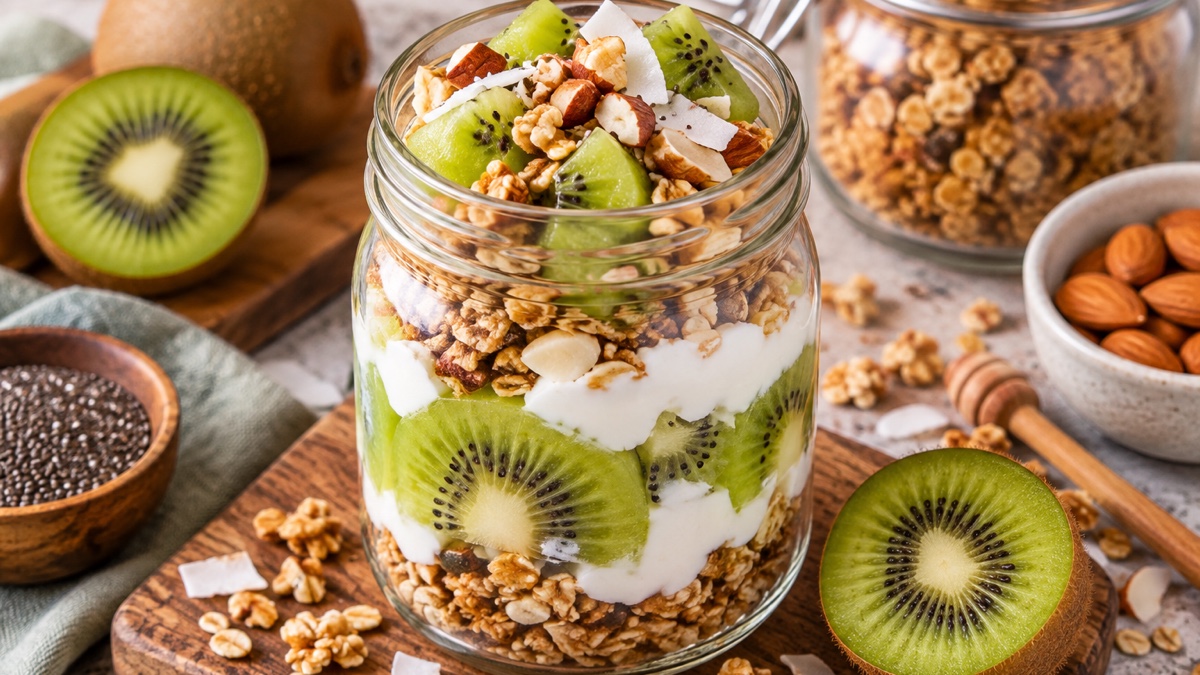 Granola aux Kiwis, recette du pôle santé A.WAY à Quetigny près de Dijon.